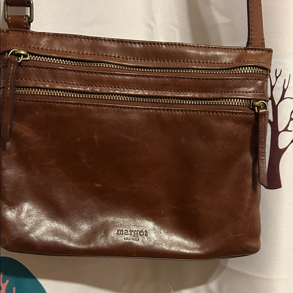 Margot Brown Leather Messenger Bag